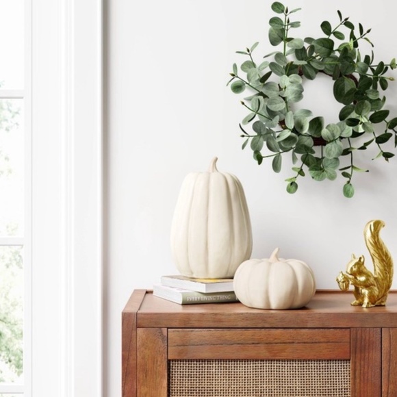 New 12" Artificial Eucalyptus Wreath Green from Threshold - Picture 4 of 6